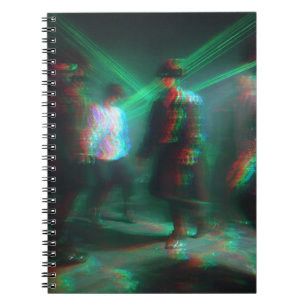 Glitchcore Laser Dance Party bärbar dator Anteckningsbok
