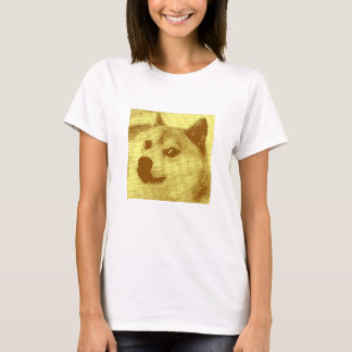 Glitched design för popkonsthalvton tee shirt