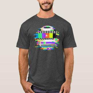 GlitchV Statisk fladdrande Glitchelevision Skärm K T Shirt