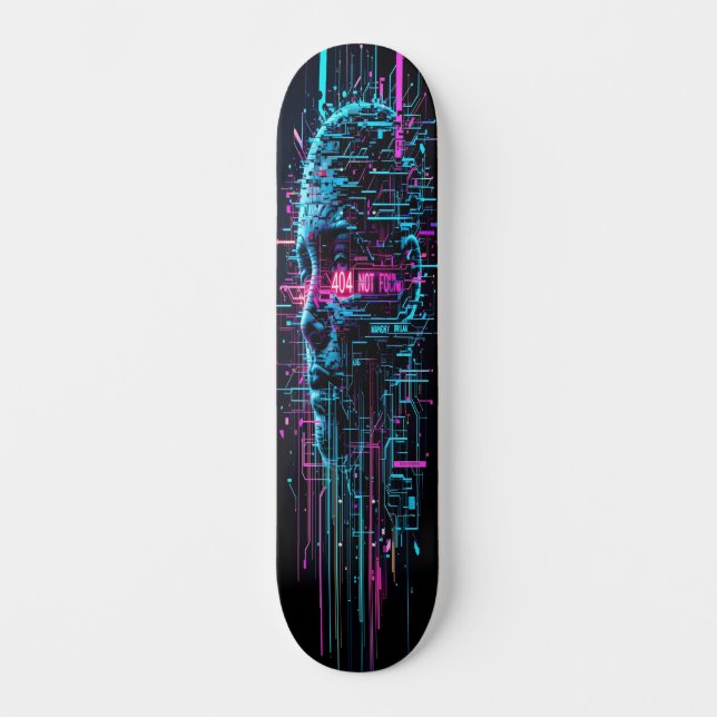 Glitchwave Skater Edition 1 Mini Skateboard Bräda 18,5 Cm (Framsida)