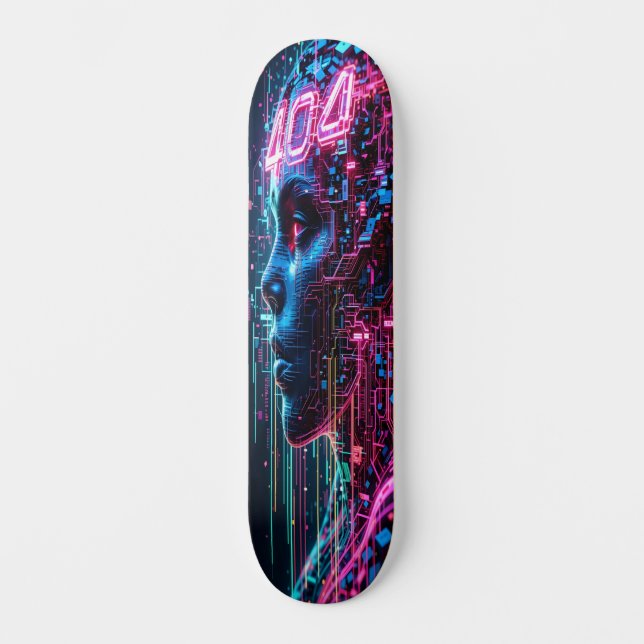 Glitchwave Skater Edition 2 Mini Skateboard Bräda 18,5 Cm (Framsida)