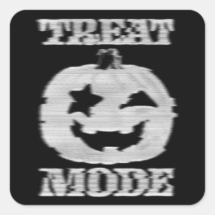Glitchy-Pumpkin i behandlingsläge Fyrkantigt Klistermärke