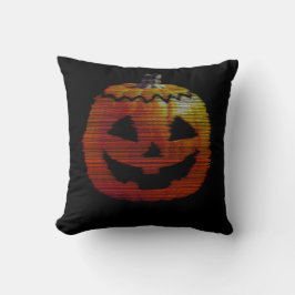 Glitchy TV Pumpkin Kudde