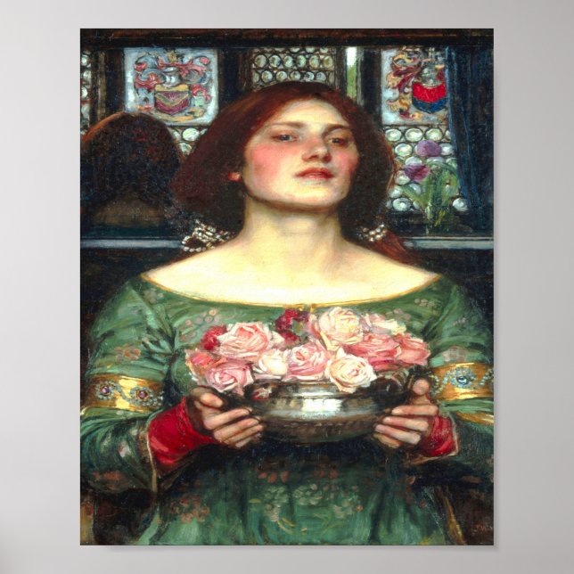 Glite Ye Rosenknopps John William Waterhouse Poster (Framsidan)