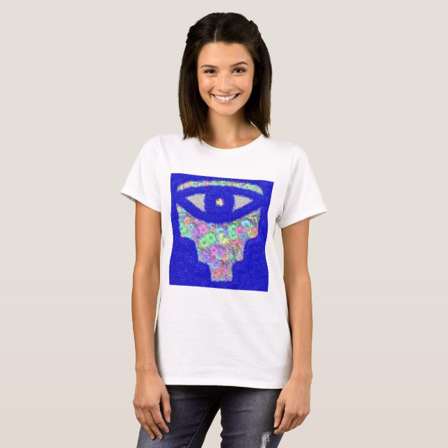 Glitter ח מ ס blommigt ה skjorta t shirt (Hel framsida)