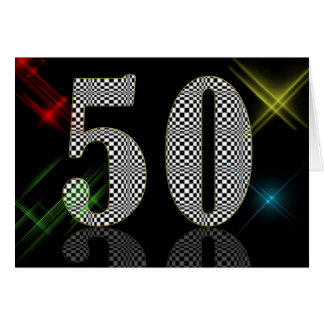 Glitter 50 hälsningskort