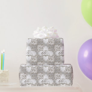 Glitter 60:e årsdagen av diamantjuret Pappra Presentpapper