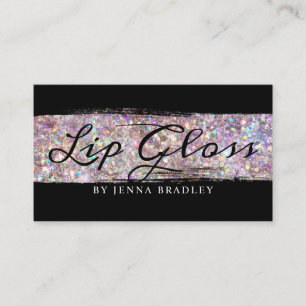 Glitter Abstrakt Makeup Lip Gloss Snyggt Chic Visitkort
