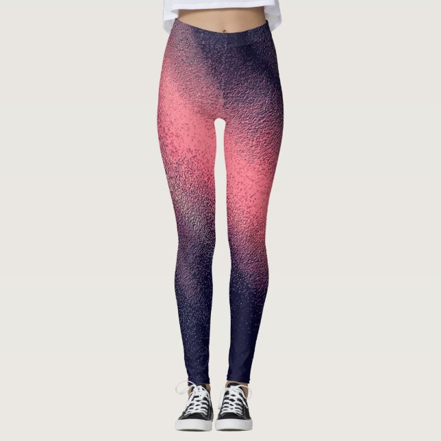 Glitter Abstrakt Mönster Leggings (Framsida)