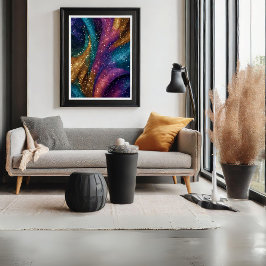 Glitter Abstrakt Rosa Art Poster Art