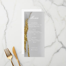 Glitter Alkohol Bläck Handmade Guld Flat Menu Meny