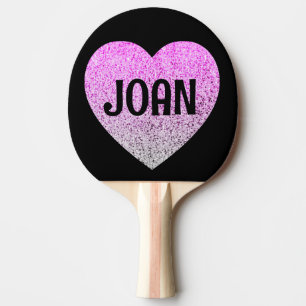 GLITTER ANPASSNINGSBAR ROSA PONG PADDLE FÖR HENNE PINGISRACKET