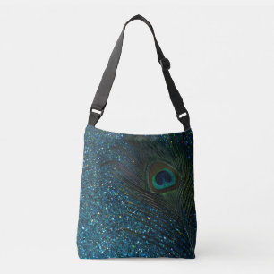 Glitter Aqua Peacock Axelväska