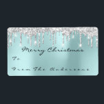 Glitter Aqua Silver Grått Helgdagar  jul Fraktsedel<br><div class="desc">FlorenceK design eleganza e stile</div>