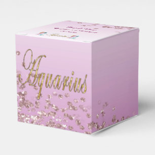 Glitter Aquarius och Ro Guld Glitter Presentaskar