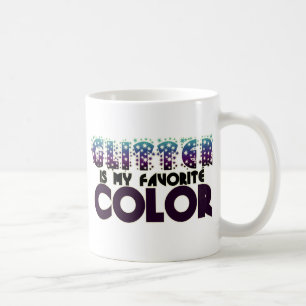 Glitter är min favoritgrupp Färg Kaffemugg