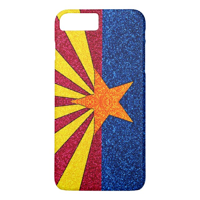 Glitter Arizona flagga iPhone 7 fodral Case-Mate iPhone Skal (Baksida)