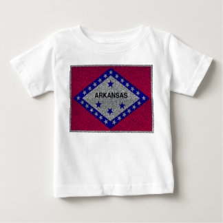 Glitter Arkansas flagga baby tshirt Tee Shirt