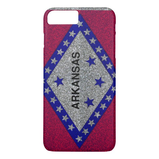 Glitter Arkansas flagga iPhone 7 fodral Case-Mate iPhone Skal (Baksida)