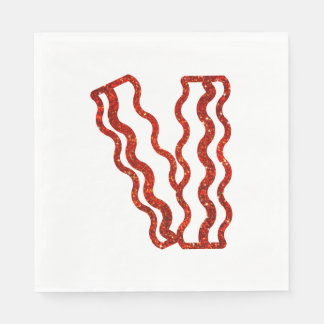 Glitter Bacon Napkins Pappersservett
