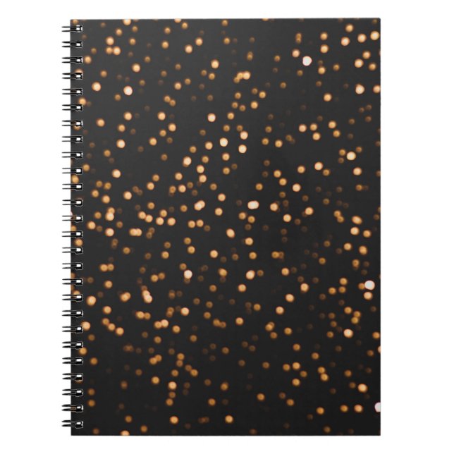 Glitter, bakgrund guld struktur anteckningsbok (Framsidan)