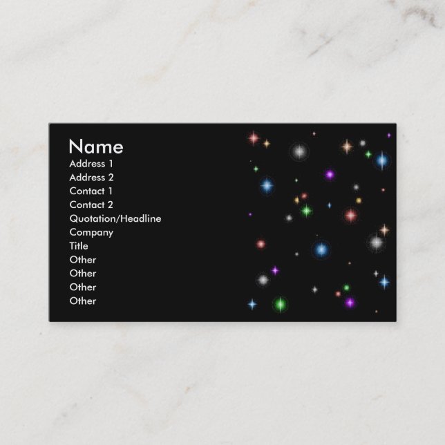 Glitter-bakgrunder | GraphicsGrotto-45, Namn, ... Visitkort (Framsida)