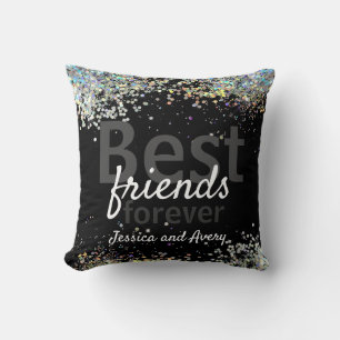 Glitter bästa vänner för alltid kudde