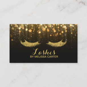Glitter Beauty Salon Makeup Artist Lash Extensions Visitkort