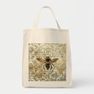 Glitter Bee på Vintage Ephemera Tygkasse