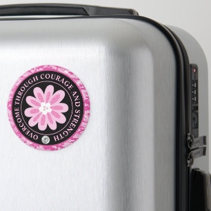 Glitter Blomma Kamouflage Bröstcancer Medvetenhet Magnet