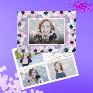 Glitter Blommigt Photos Sweet 16 Födelsedagsfester