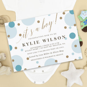 Glitter Blue Confetti är en pojkvän-skugga Inbjudningar