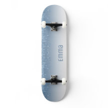 Glitter Blue Skateboard med Namn