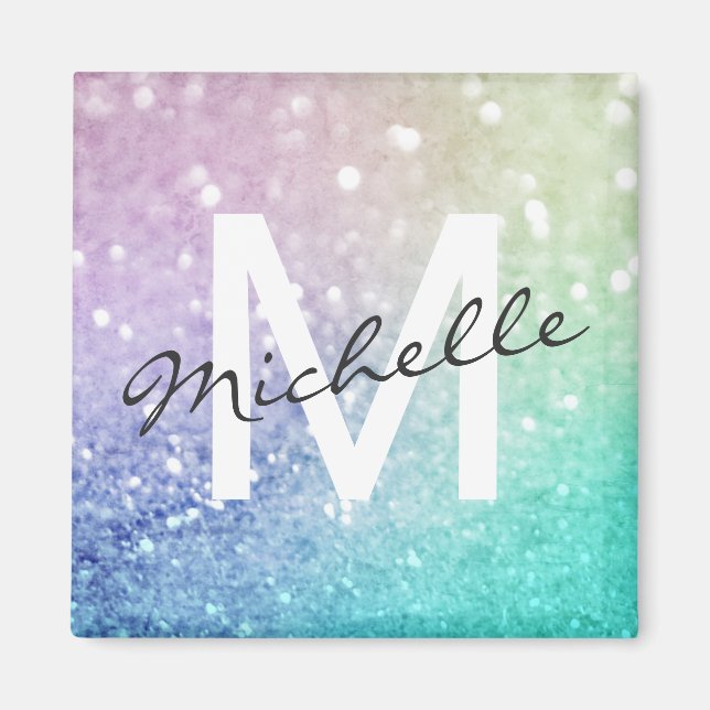 Glitter Bokeh Glamoral Elegant Magnet (Framsidan)