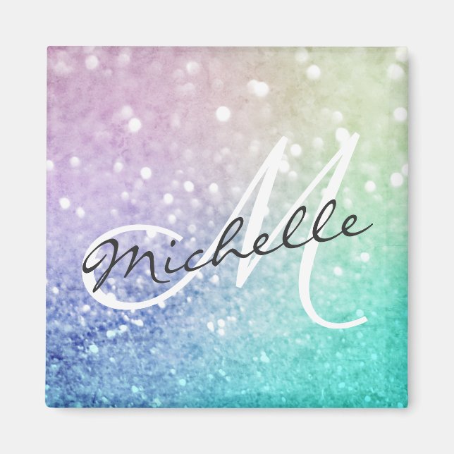 Glitter Bokeh Glamoral Elegant Magnet (Framsidan)