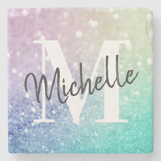 Glitter Bokeh Glamoral Elegant Stenunderlägg (Framsidan)