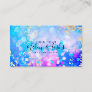 Glitter bokeh MUA Beauty Salon Makeup Artist Busi Visitkort