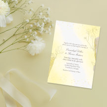Glitter Botaniskt radikant Gult Bröllop