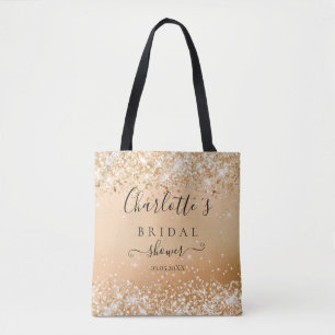 GLITTER BRIDESMAID GIFT TOTE BAG TYGKASSE