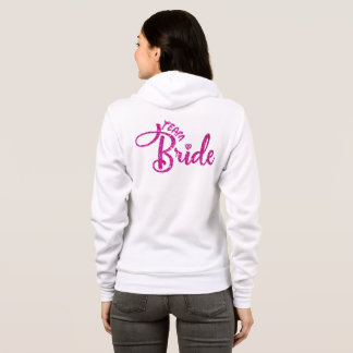 Glitter Bridesmaid Hoodie - Rosa Bröllop Gift T Shirt