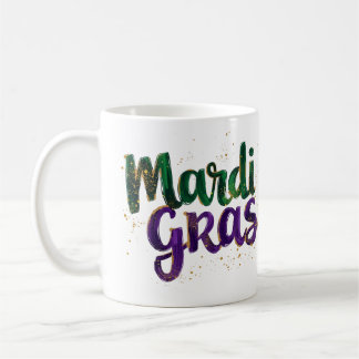 Glitter Brushstroke Mardi Gras Kaffemugg