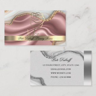 Glitter Bukett med rosor ger Gnistra Marble Visitkort