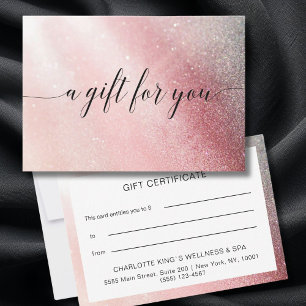 GLITTER BUSINESS CERTIFIKAT-gåva till dig