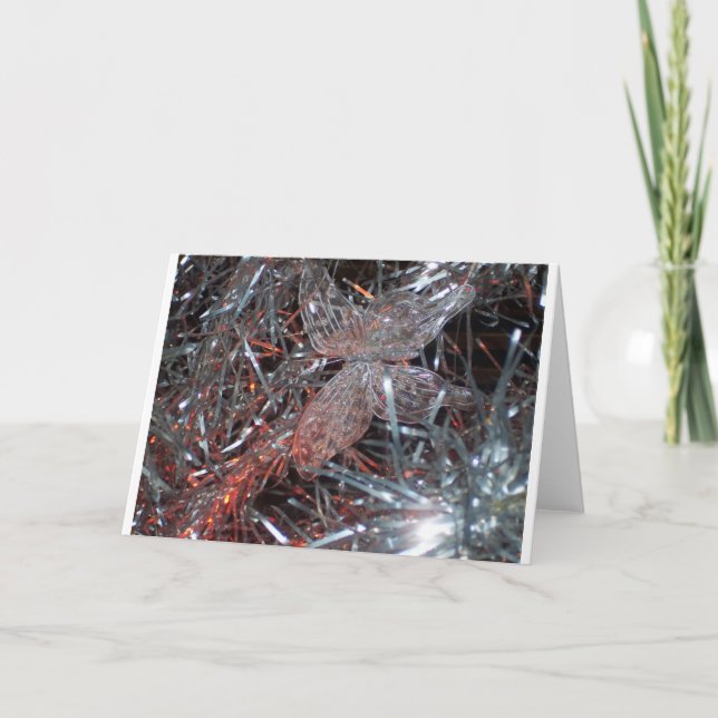 Glitter Butterfly Helgkort (Framsida)