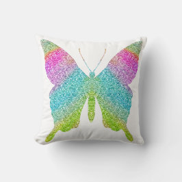 Glitter Butterfly Pillow - plocka vid färg Kudde