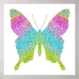 Glitter Butterfly Poster