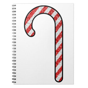 Glitter Candy cane Anteckningsbok