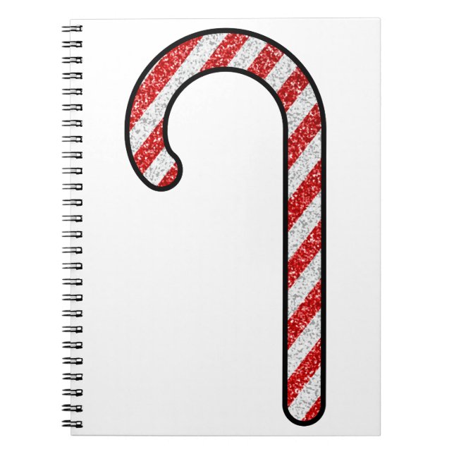 Glitter Candy cane Anteckningsbok (Framsidan)