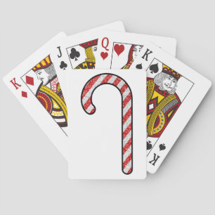 Glitter Candy cane Casinokort