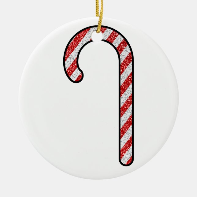 Glitter Candy cane Julgransprydnad Keramik (Framsidan)